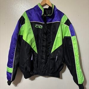 Vintage 90s Arctic Cat Multicolor Snowmobile Bomber Jacket Size Men’s XL